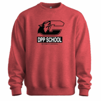 Heather Red Crewneck Sweatshirt with DPP decal