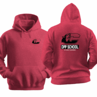 Heather Red Hoodie Sweatshirt with DPP decal