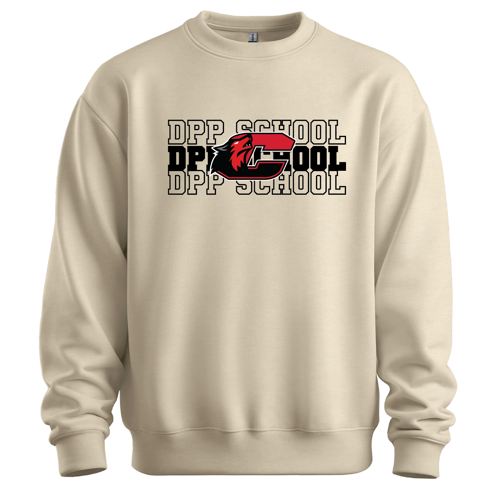 Sand Crewneck Sweatshirt with DPP decal