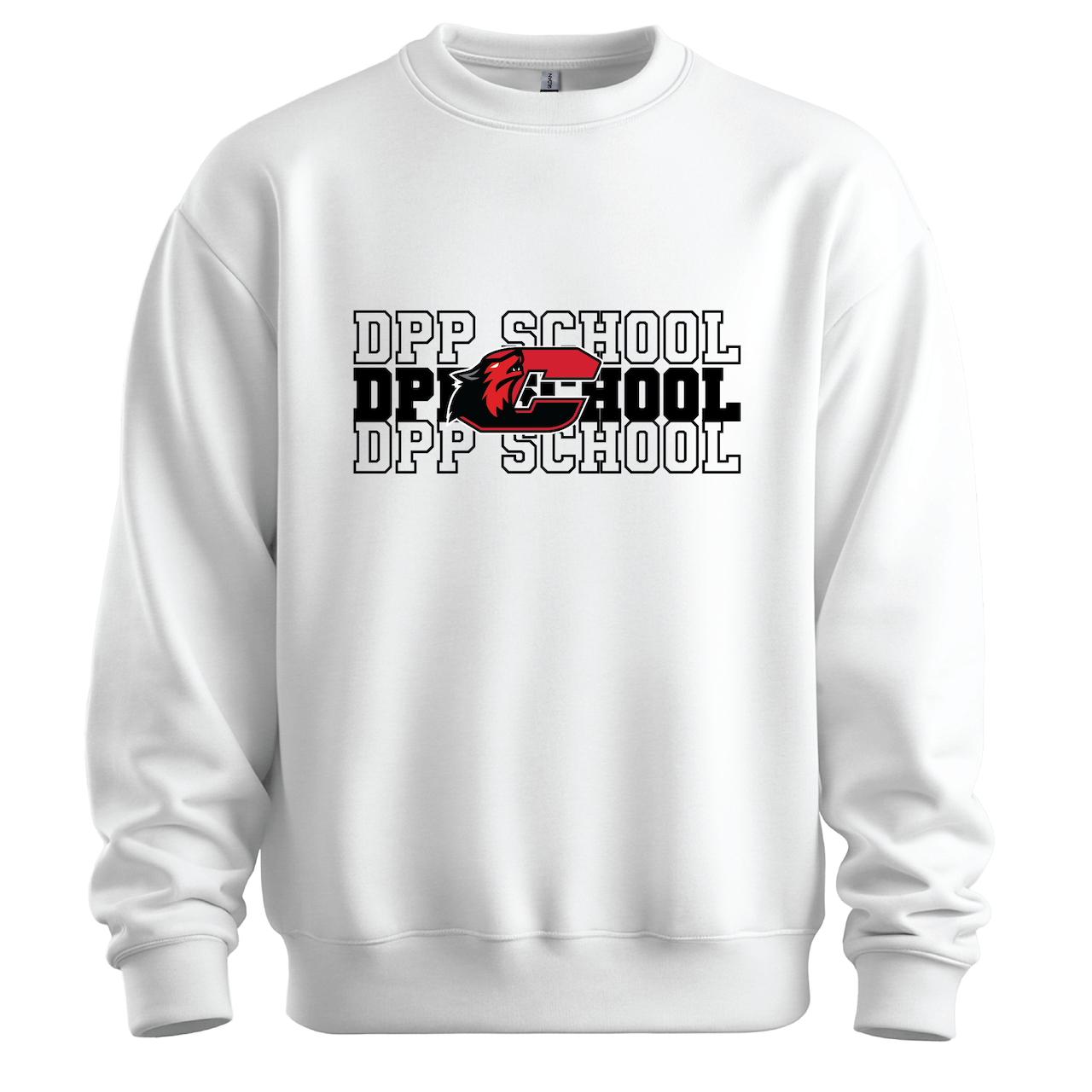 White Crewneck Sweatshirt with DPP decal