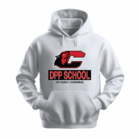 White Hoodie Sweatshirt with DPP decal
